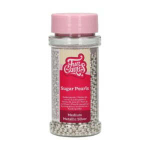 FunCakes Metallic Zilver Parels 4mm (80gram)