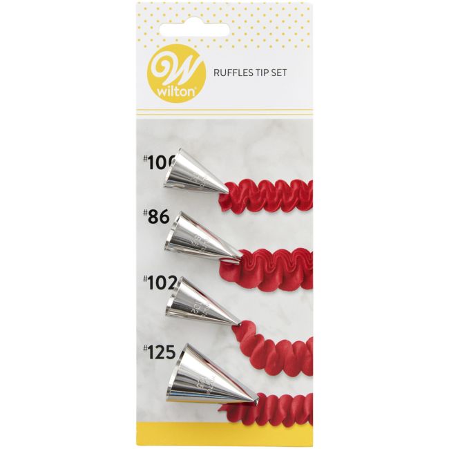 Wilton Decorating Tip Ruffles #86, #100, #102, #125 set/4