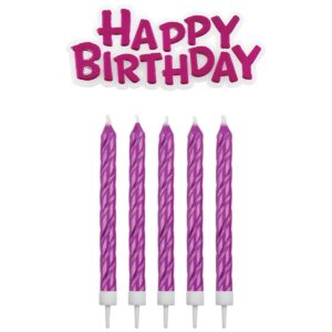 Candles & Happy Birthday Pink pk/17
