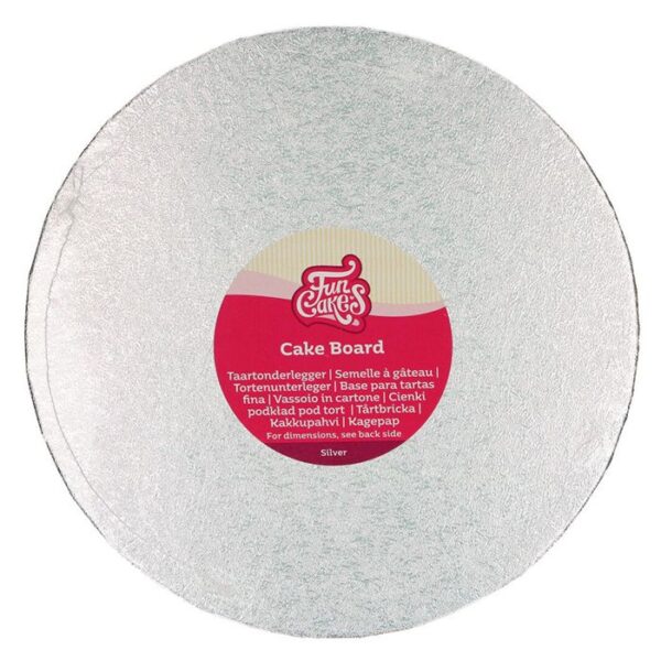 Cakeboard Rond 25cm - Zilver