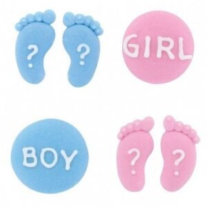 CULPITT SUIKERDECORATIE BOY OR GIRL 25MM 12ST,