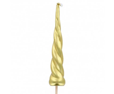CULPITT TAARTKAARS UNICORN HOORN GOUD 10,5CM