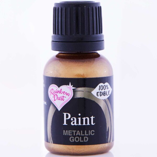 Metallic Food Paint - Gold - Rainbow Dust