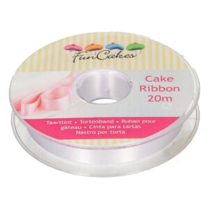 FunCakes Cake Ribbon -Wit- 15mmx20m