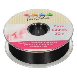 FunCakes Cake Ribbon -Zwart- 25mmx20m