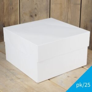 pre-order FunCakes Taartdoos - Wit - 25x25x15cm- pk/25