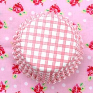 Baking Cups Roze Ruitjes/Gingham - Culpitt