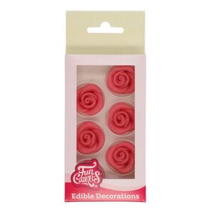 FunCakes Marsepein Decoratie Rozen Roze Set-6