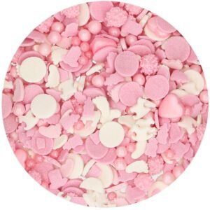 Sprinkle Medley Baby Pink - 60g - Funcakes