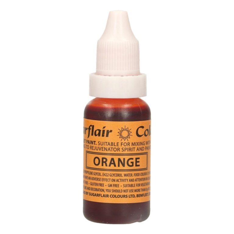 Sugarflair Edible Droplet Paint -Orange- 14ml