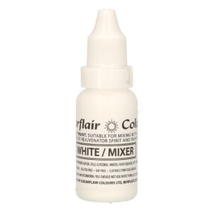 Sugarflair Edible Droplet Paint -White/Mixer- 14ml