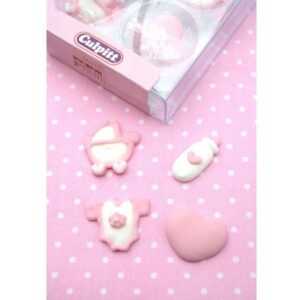 Baby Pink Suiker Deco romper, kinderwagen drinkflesje - Culpitt