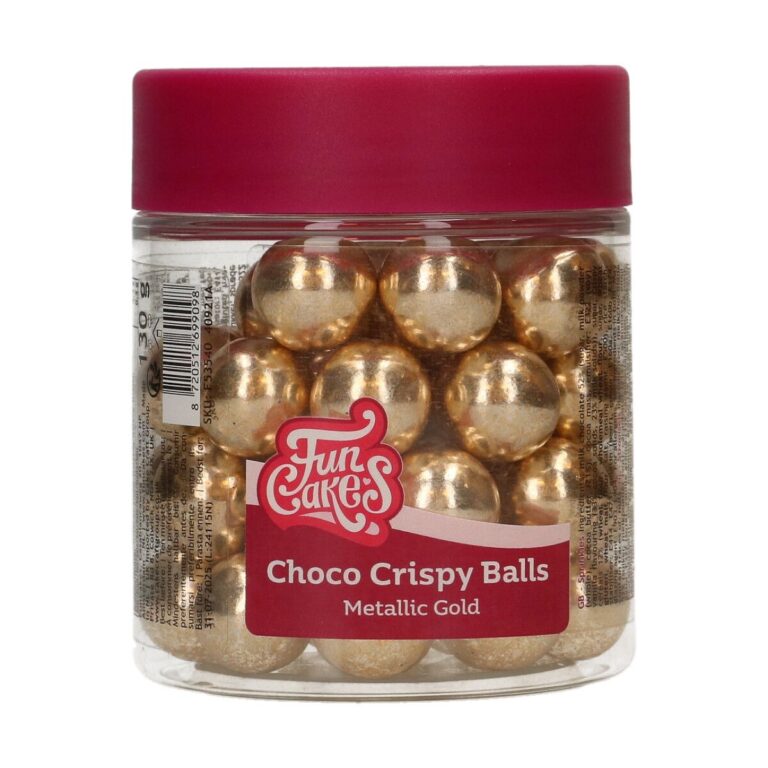 FunCakes Choco Crispy Ballen - Metallic Goud