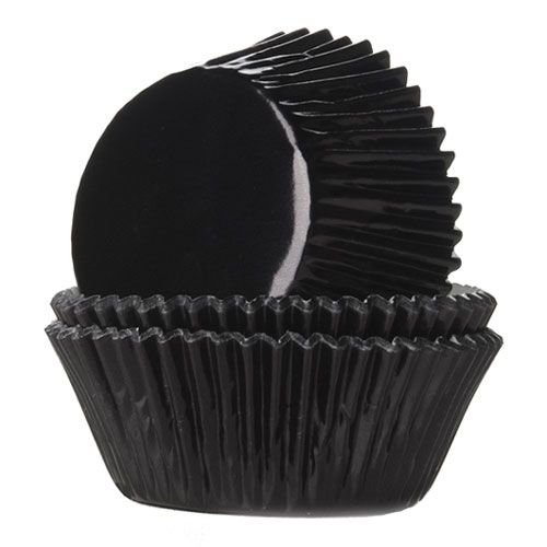 House of Marie Baking Cups Folie Zwart - pk/24