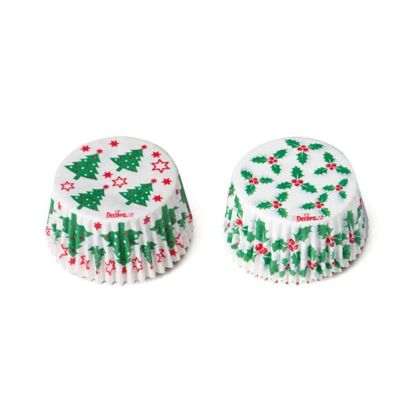 Cupcake Cups Kerstboom & Hulst Ø50x32(h) mm 36 stuks