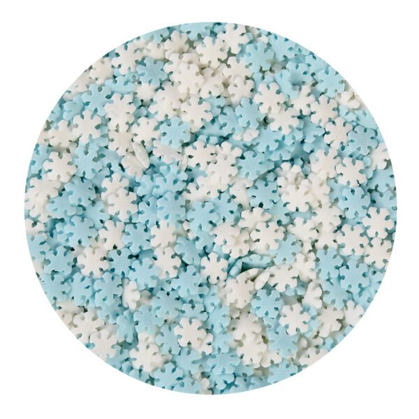 BrandNewCake Confetti Sneeuwvlokken Blauw/Wit 500gr.