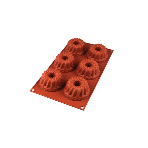Silikomart Siliconen Bakvorm Mini Tulband (6x) Ø7,5x4,2cm