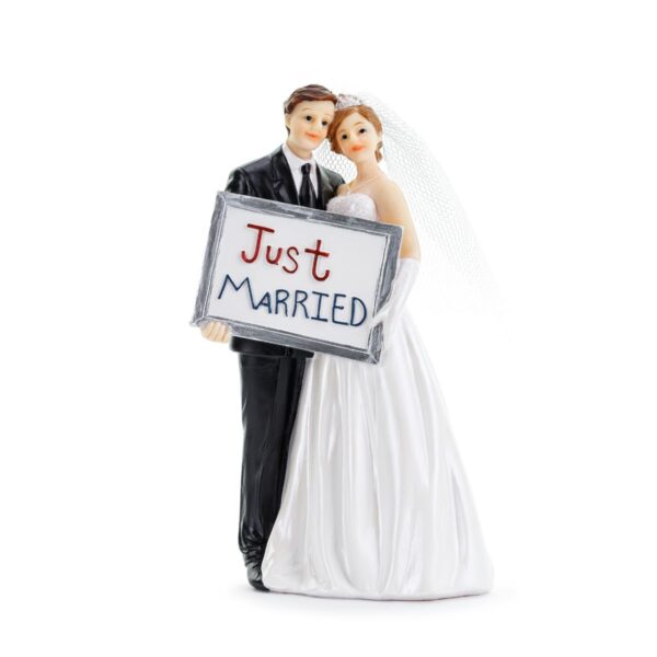 PartyDeco Cake Topper Just Married 14,5cm