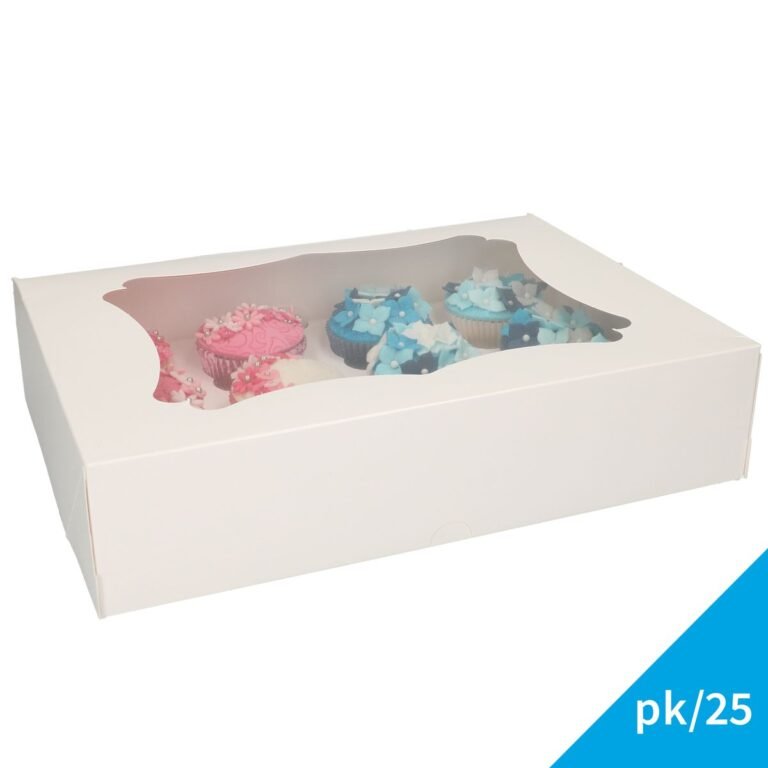 FunCakes witte Cupcake Dozen 25 stuks voor 12 en 24 cupcakes