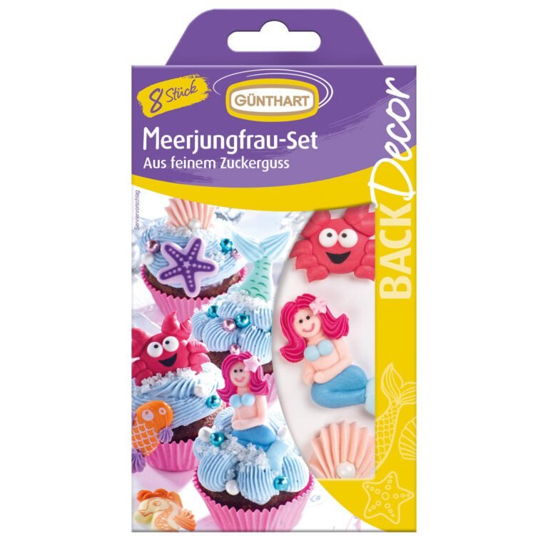 Suikerdecoratie Zeemeermin 8st.