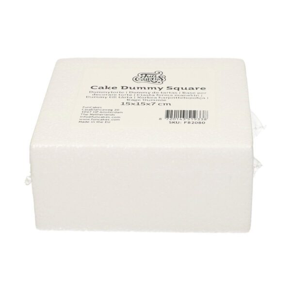 FunCakes Taart Dummy Vierkant 15x15x7 cm