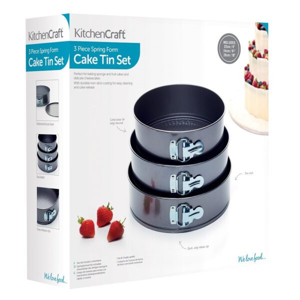 Kitchen Craft Springvormen Ø22-24-26cm Set/3