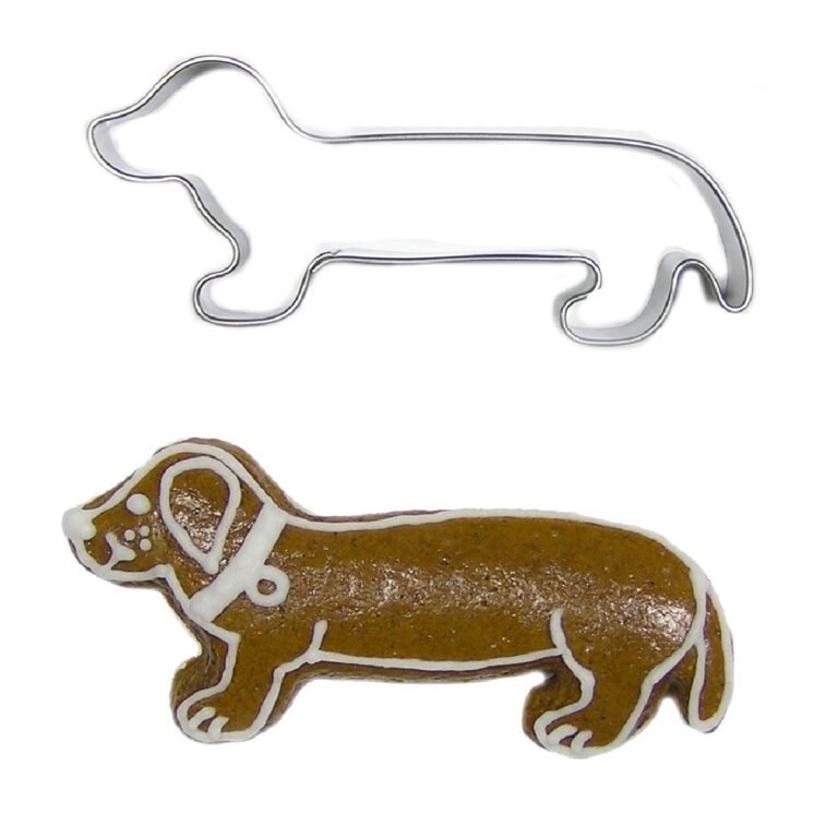 BrandNewCake Uitsteker Hond Teckel RVS 8cm