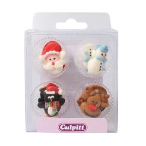 Culpitt Suikerdecoratie Kerstfiguren 12st.