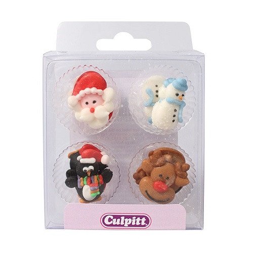 Culpitt Suikerdecoratie Kerstfiguren 12st.