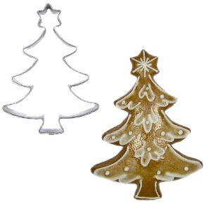 Uitsteker Kerstboom met Ster RVS 7,5cm