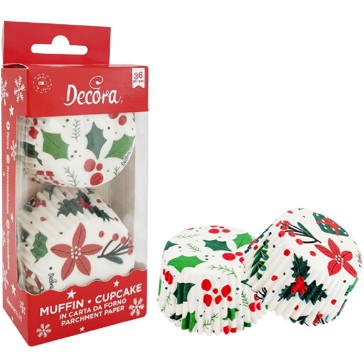 Cupcake Vormpjes Kerst Best Wishes Ø50x32(h)mm 36 stuks
