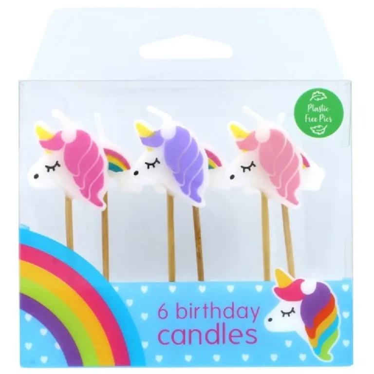 Culpitt Taartkaarsjes Unicorn 6st.