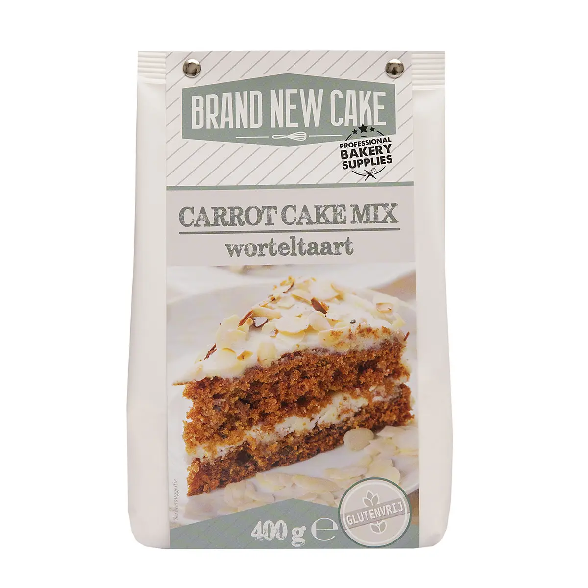 Worteltaart/Carrot Cake-mix 400g. Glutenvrij