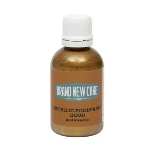 Metallic Food Paint Goud met Kwastje 60g