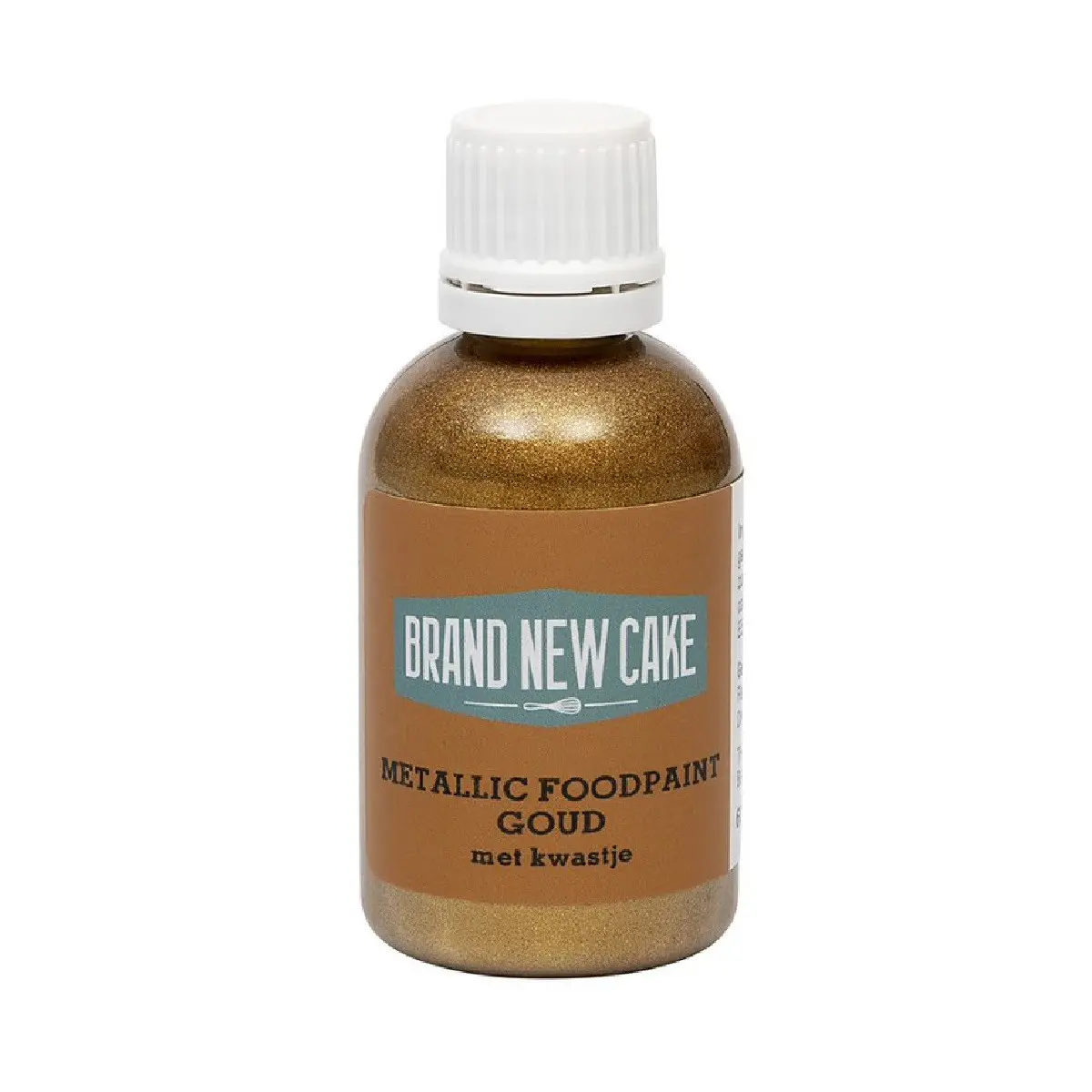 Metallic Food Paint Goud met Kwastje 60g